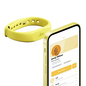Band - Digital Business Card Wristband - Tap Compatible with iPhone & Android (Yellow) Band - Digital Business Card Wristband - Tap Compatible with iPhone & Android (Yellow)