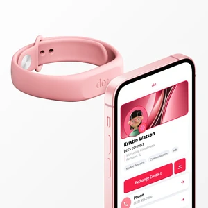 Band - Digital Business Card Wristband - Tap Compatible with iPhone & Android (Pink) Band - Digital Business Card Wristband - Tap Compatible with iPhone & Android (Pink)