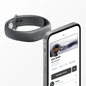 Band - Digital Business Card Wristband - Tap Compatible with iPhone & Android (Grey) Band - Digital Business Card Wristband - Tap Compatible with iPhone & Android (Grey)