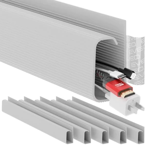 Under Desk Cable Management Kit (6 Units)-Cable Management Cord Cover, Organizer Tray-96''JChannel 6X16 -Grey Under Desk Cable Management Kit (6 Units)-Cable Management Cord Cover, Organizer Tray-96''JChannel 6X16 -Grey