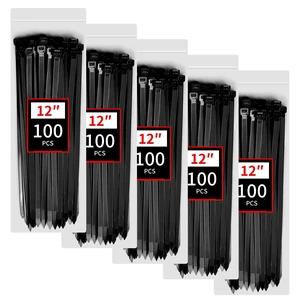 12 Inch Black Zip Ties Heavy Duty 500 Pcs, 220 LBS Cable Ties UV Resistant Strong Cable Ties, Wire Ties, Self-Locking for Indoor Outdoor Cable Management 12 Inch Black Zip Ties Heavy Duty 500 Pcs, 220 LBS Cable Ties UV Resistant Strong Cable Ties, Wire Ties, Self-Locking for Indoor Outdoor Cable Management