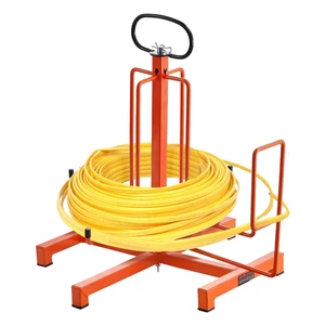 Cable Dispenser, Floor or Stud Mounted, Wire Spool Rack, Portable Wire Rack Dispenser with Anti-Slip Metal Handle for Wiring Transport, Swivel Eyelet, for Electrical, Industrial and Retail Use Cable Dispenser, Floor or Stud Mounted, Wire Spool Rack, Portable Wire Rack Dispenser with Anti-Slip Metal Handle for Wiring Transport, Swivel Eyelet, for Electrical, Industrial and Retail Use