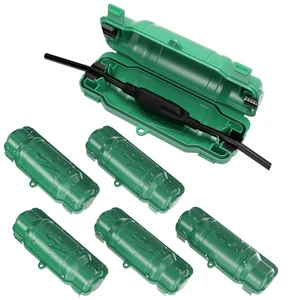 6 Pack Outdoor Extension Cord Safety Cover, Waterproof, Green Weatherproof Electrical Box for Plug and Socket, IP54 Water Resistant Seal, Protects Outdoor Connections and Holiday Lights 6 Pack Outdoor Extension Cord Safety Cover, Waterproof, Green Weatherproof Electrical Box for Plug and Socket, IP54 Water Resistant Seal, Protects Outdoor Connections and Holiday Lights
