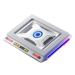 V10 Gaming Laptop Cooler, RGB Laptop Cooling Pad Stand with Powerful 4.72 Inch External Turbo Cooling Fan, Fast Cooling Computer 13-17.3inch, 3 Adjustable Stand, 4-Port USB C&A (White) V10 Gaming Laptop Cooler, RGB Laptop Cooling Pad Stand with Powerful 4.72 Inch External Turbo Cooling Fan, Fast Cooling Computer 13-17.3inch, 3 Adjustable Stand, 4-Port USB C&A (White)