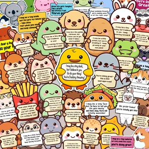 200PCS Emotional Support Animal Stickers by Affirmation Sticker Pack for Adults or Kids Cute Inspirational Buddies for Water Bottles, Laptops, Phones, Positive Quote Vinyl 200PCS Emotional Support Animal Stickers by Affirmation Sticker Pack for Adults or Kids Cute Inspirational Buddies for Water Bottles, Laptops, Phones, Positive Quote Vinyl