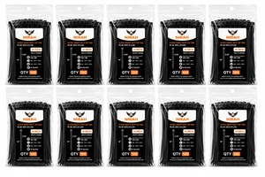 14 inch Black Zip Ties, 120 LB Tensile Strength 1000 Pack, PA66 Nylon, Professional Grade Heavy Duty - UV Resistant Indoor and Outdoor Cable & Wire Management, Multi-Purpose Self-Locking Cable Ties 14 inch Black Zip Ties, 120 LB Tensile Strength 1000 Pack, PA66 Nylon, Professional Grade Heavy Duty - UV Resistant Indoor and Outdoor Cable & Wire Management, Multi-Purpose Self-Locking Cable Ties