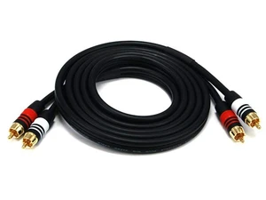 102864 6' Premium 2 RCA Plug to 2 RCA Plug 22AWG Cable - Black 102864 6' Premium 2 RCA Plug to 2 RCA Plug 22AWG Cable - Black