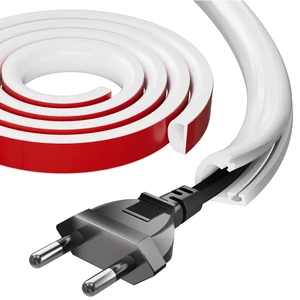 118" Silicone Cord Hider for Wall Mount TV, White Self-Adhesive Cable Hider for 1 Cord(1/4" Diameter),Cable Management Under Desk,Cord Organizer,Cable Raceway Home & Office Trim,Cord Concealer Channel 118" Silicone Cord Hider for Wall Mount TV, White Self-Adhesive Cable Hider for 1 Cord(1/4" Diameter),Cable Management Under Desk,Cord Organizer,Cable Raceway Home & Office Trim,Cord Concealer Channel