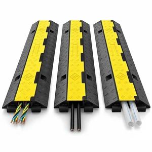 3 Pack of 2 Channel 11000lbs per Axle Capacity Protective Wire Cord Ramp Driveway Rubber Traffic Speed Bumps Cable Protector 3 Pack of 2 Channel 11000lbs per Axle Capacity Protective Wire Cord Ramp Driveway Rubber Traffic Speed Bumps Cable Protector
