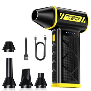 Compressed Air Duster, 110000RPM Ultra-Powerful Electric Air Duster, 3-Speed Cordless Turbo Air Blower, Rechargeable Dust Cleaner for Car Detailing, Keyboard, PC, Home & Outdoor Compressed Air Duster, 110000RPM Ultra-Powerful Electric Air Duster, 3-Speed Cordless Turbo Air Blower, Rechargeable Dust Cleaner for Car Detailing, Keyboard, PC, Home & Outdoor