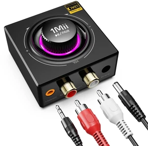 B06T3+ LDAC Bluetooth Receiver for Home Stereo, Wired Speakers Hi-Res Wireless Audio Adapter with aptX HD & Low Latency, Knob Volume Control, RCA/3.5mm AUX for Music Streaming B06T3+ LDAC Bluetooth Receiver for Home Stereo, Wired Speakers Hi-Res Wireless Audio Adapter with aptX HD & Low Latency, Knob Volume Control, RCA/3.5mm AUX for Music Streaming