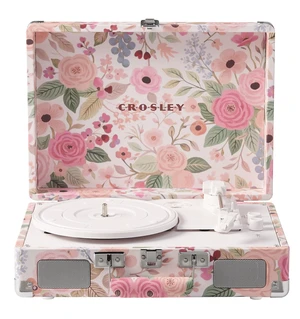 CR8005F-PFG Cruiser Plus Record Player, Pink Flower Garden 3-Speed Turntable, Bluetooth In / Out, Built-in Stereo Speakers, Isolated Internal Speakers Minimize Vibration CR8005F-PFG Cruiser Plus Record Player, Pink Flower Garden 3-Speed Turntable, Bluetooth In / Out, Built-in Stereo Speakers, Isolated Internal Speakers Minimize Vibration