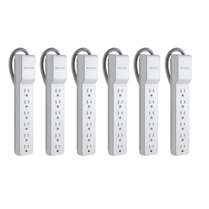 6-Outlet Surge Protector Power Strip, 720J, 6ft, Rotating Plug, 6-Pk overload protection, rotating plug, bulk pack for offices, classrooms, home theater, gaming setups 6-Outlet Surge Protector Power Strip, 720J, 6ft, Rotating Plug, 6-Pk overload protection, rotating plug, bulk pack for offices, classrooms, home theater, gaming setups