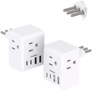 2 Pack US to Italy Travel Plug Adapter, Type L Power Adapter 3 Outlets 4 USB Ports(2USB C), 3 Prong Grounded Outlet Adaptor, Travel Plug Converter for USA to Italy Chile Uruguay Italian 2 Pack US to Italy Travel Plug Adapter, Type L Power Adapter 3 Outlets 4 USB Ports(2USB C), 3 Prong Grounded Outlet Adaptor, Travel Plug Converter for USA to Italy Chile Uruguay Italian