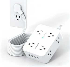 25 Ft Extra Long Extension Cord, 1080J Surge Protector Power Strip Ultra-Thin Flat Plug, 8 Widely Spaced Outlets & 4 USB Ports (2 USB C), for Home, Office, Workshop, Wall Mount Design 25 Ft Extra Long Extension Cord, 1080J Surge Protector Power Strip Ultra-Thin Flat Plug, 8 Widely Spaced Outlets & 4 USB Ports (2 USB C), for Home, Office, Workshop, Wall Mount Design