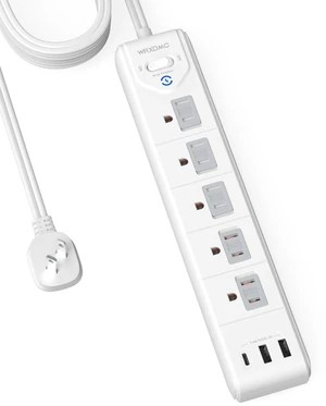 2 Prong to 3 Prong Outlet Adapter, 2 Prong Power Strip, 10FT Cord Polarized Plug, 1680J Surge Protector, 5 AC Outlets & 3 USB, Wall Mountable, Ideal for Non-Grounded Outlets 2 Prong to 3 Prong Outlet Adapter, 2 Prong Power Strip, 10FT Cord Polarized Plug, 1680J Surge Protector, 5 AC Outlets & 3 USB, Wall Mountable, Ideal for Non-Grounded Outlets