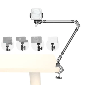 26" Magic Arm with Super Clamp, Overhead Phone Mount w/Cable Clip Flexible Desk Camera Mount with 1/4" Screw and Cable Clip, Max Load 2.2lb, for iPhone/Action Camera/Video Light/Webcam/Mic 26" Magic Arm with Super Clamp, Overhead Phone Mount w/Cable Clip Flexible Desk Camera Mount with 1/4" Screw and Cable Clip, Max Load 2.2lb, for iPhone/Action Camera/Video Light/Webcam/Mic