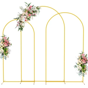 Wedding Arch Backdrop Stand 8FT, 7.2FT, 6.6FT Set of 3 Gold Metal Arch Backdrop Stand for Wedding Ceremony Baby Shower Birthday Party Garden Floral Balloon Arch Decoration Wedding Arch Backdrop Stand 8FT, 7.2FT, 6.6FT Set of 3 Gold Metal Arch Backdrop Stand for Wedding Ceremony Baby Shower Birthday Party Garden Floral Balloon Arch Decoration