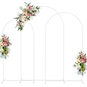 Wedding Arch Backdrop Stand 8FT,7.2FT,6.6FT White Metal Arch Stand Metal Arch Backdrop Stand Set of 3 Balloon Arch Frame for Wedding Ceremony Birthday Party Bridal Baby Shower Decor Wedding Arch Backdrop Stand 8FT,7.2FT,6.6FT White Metal Arch Stand Metal Arch Backdrop Stand Set of 3 Balloon Arch Frame for Wedding Ceremony Birthday Party Bridal Baby Shower Decor