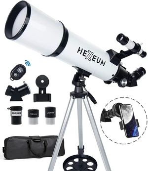 Telescope for Adults, 80mm/600mm AZ Refractor for Beginners High-power 80mm AZ refractor for adults and beginners, with Barlow lens, phone adapter, wireless remote and carry bag Telescope for Adults, 80mm/600mm AZ Refractor for Beginners High-power 80mm AZ refractor for adults and beginners, with Barlow lens, phone adapter, wireless remote and carry bag