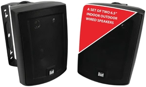 LU63PB 6.5" 3-Way Indoor Outdoor Wired Speakers Pair Weather & UV resistant, for patio, pool & garage, expansive stereo sound, easy setup, wired home speakers, black pair LU63PB 6.5" 3-Way Indoor Outdoor Wired Speakers Pair Weather & UV resistant, for patio, pool & garage, expansive stereo sound, easy setup, wired home speakers, black pair