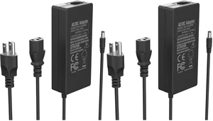 24V DC Power Supply Adapter 24Volt 5A 120W AC to DC Converter Transformer 100-240V AC Input with 5.5 x 2.1mm US Plug for LED Strip, CCTV Camera (Pack of 2) 24V DC Power Supply Adapter 24Volt 5A 120W AC to DC Converter Transformer 100-240V AC Input with 5.5 x 2.1mm US Plug for LED Strip, CCTV Camera (Pack of 2)