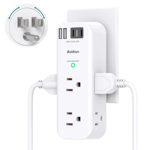 30W USB C Outlet Extender Surge Protector, Rotating Plug 6 AC Outlets Splitter, 4 USB Ports (2 USB-C), 1800J Wall Mount Power Strip, 3-Side Multi Plug for Dorm, Travel Essentials 30W USB C Outlet Extender Surge Protector, Rotating Plug 6 AC Outlets Splitter, 4 USB Ports (2 USB-C), 1800J Wall Mount Power Strip, 3-Side Multi Plug for Dorm, Travel Essentials