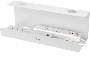White 17 inch Extra Deep Cable Management Tray, DESK-AC16-1CW Under Desk, Low Profile Power Strip Holder, Cord Organizer, Wire Tamer Steel Cable Rack for Office and Home, Holds 11 lbs White 17 inch Extra Deep Cable Management Tray, DESK-AC16-1CW Under Desk, Low Profile Power Strip Holder, Cord Organizer, Wire Tamer Steel Cable Rack for Office and Home, Holds 11 lbs
