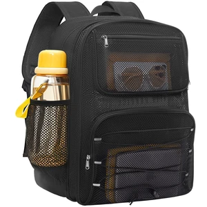 Mesh Backpack Heavy Duty, 40L Large See Through Mesh Beach Bag Breathable Heavy Duty Backpack for Hiking, Swimming, Beach, Outdoor Sports, Rucksack Daypack for Men Women, Black Plus-40L Mesh Backpack Heavy Duty, 40L Large See Through Mesh Beach Bag Breathable Heavy Duty Backpack for Hiking, Swimming, Beach, Outdoor Sports, Rucksack Daypack for Men Women, Black Plus-40L