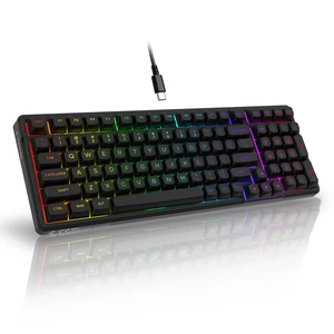 Z-99 Wired Mechanical Keyboard, Creamy Sound, RGB Backlit, Black Hot Swappable Pre-lubed Linear Switches, Gasket Structure with Sound Dampening Foam, 99 Key Custom Gaming Keyboard for PC/Mac Z-99 Wired Mechanical Keyboard, Creamy Sound, RGB Backlit, Black Hot Swappable Pre-lubed Linear Switches, Gasket Structure with Sound Dampening Foam, 99 Key Custom Gaming Keyboard for PC/Mac