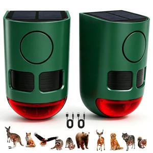 Solar Motion Sensor Alarm Outdoor Dog Barking Alarm 4 Mode 129dB Loud Sound Noise Maker IP65 Waterproof Motion Detector with Strobe Light for Yard Farm Garden 2 Pack Solar Motion Sensor Alarm Outdoor Dog Barking Alarm 4 Mode 129dB Loud Sound Noise Maker IP65 Waterproof Motion Detector with Strobe Light for Yard Farm Garden 2 Pack