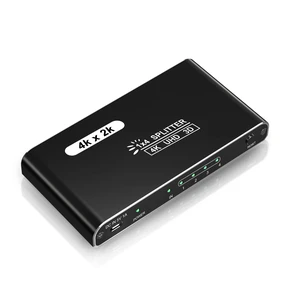 HDMI Spliter 1 in 4 Out, 4K@30Hz HDM I Spliter with 4 Port, 4 Way Powered HDM I Output Spliter Box, 1x4 HDM I Display Duplicator/Mirror Support 3D UHD 1080P for PC Xbox PS4 Cable Box FireStick HDMI Spliter 1 in 4 Out, 4K@30Hz HDM I Spliter with 4 Port, 4 Way Powered HDM I Output Spliter Box, 1x4 HDM I Display Duplicator/Mirror Support 3D UHD 1080P for PC Xbox PS4 Cable Box FireStick