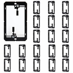20 Pack Low Voltage Mounting Bracket, Drywall Mounting Box Brackets 1-Gang Black, In-Wall Cable Pass Through for Brush Wall Plate, Keystone Plate, HDMI Speaker Ethernet Coaxial, Telephone Wire 20 Pack Low Voltage Mounting Bracket, Drywall Mounting Box Brackets 1-Gang Black, In-Wall Cable Pass Through for Brush Wall Plate, Keystone Plate, HDMI Speaker Ethernet Coaxial, Telephone Wire