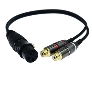 1ft XLR female to 2 RCA female Plug Y Splitter XLR 3 Pin to Dual RCA Stereo patch audio Cable Phono Interconnect Duplicator Lead Adapter Connector Sound card eq Microphone Cord 2 x Unbalanced(1 pack) 1ft XLR female to 2 RCA female Plug Y Splitter XLR 3 Pin to Dual RCA Stereo patch audio Cable Phono Interconnect Duplicator Lead Adapter Connector Sound card eq Microphone Cord 2 x Unbalanced(1 pack)