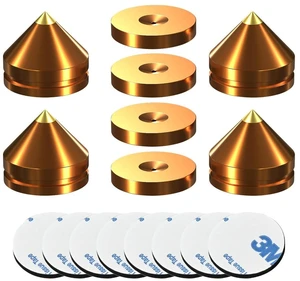 4Sets HiFi Speaker Spikes Stand Feet Pad, 0.9x0.86in, Hi-end Speaker Isolators Shock Absorber with Non-Slip Rubber Pads for Audiophile DAC Speaker Subwoofer Amp Turntables CD/DVD Players 4Sets HiFi Speaker Spikes Stand Feet Pad, 0.9x0.86in, Hi-end Speaker Isolators Shock Absorber with Non-Slip Rubber Pads for Audiophile DAC Speaker Subwoofer Amp Turntables CD/DVD Players
