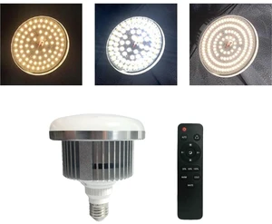 1 Pack 85W LED Softbox Light 2700-6500K Photography Light Bulb LED Bulbs Dimmable Warm White/White/Cold White by Remote Control, E27 Base Lights Bulb for Photo Video Studio Lighting Kit 1 Pack 85W LED Softbox Light 2700-6500K Photography Light Bulb LED Bulbs Dimmable Warm White/White/Cold White by Remote Control, E27 Base Lights Bulb for Photo Video Studio Lighting Kit