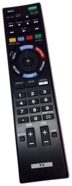 Replaced Remote Control Compatible for Sony KDL50W800B XBR-49X850B KDL55W950B XBR-79X900B KDL65W950B Smart LED HDTV with 3D and Netflix Button