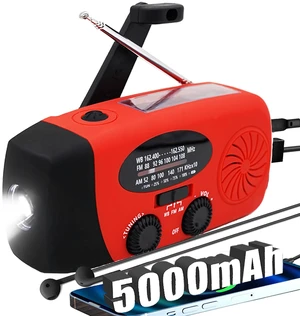 2024 Upgrade 5000mah Alertsync NOAA Weather Emergency Radio with Solar Charging, AM FM Hand Crank Windup Radio SOS Alarm LED Flashlight with Earphone Jack for Home, Camping, Survival Hurricane (Red) 2024 Upgrade 5000mah Alertsync NOAA Weather Emergency Radio with Solar Charging, AM FM Hand Crank Windup Radio SOS Alarm LED Flashlight with Earphone Jack for Home, Camping, Survival Hurricane (Red)