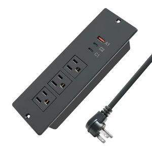 45W Recessed Power Strip USB C, Flush Mount Desk Extender 3 AC Outlets 2 PD USB-C&1 Fast Charge USB-A Ports,Flat Plug Extension Cord for Drawer Cabinet Countertop Table Conference Black 45W Recessed Power Strip USB C, Flush Mount Desk Extender 3 AC Outlets 2 PD USB-C&1 Fast Charge USB-A Ports,Flat Plug Extension Cord for Drawer Cabinet Countertop Table Conference Black