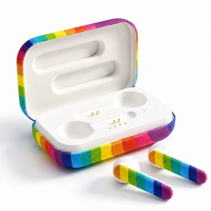 Bluetooth Wireless Earbuds, Noise Cancelling Headphones, Mic, Rainbow Pride Bluetooth Wireless Earbuds, Noise Cancelling Headphones, Mic, Rainbow Pride