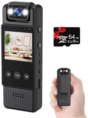 LAIFUCAM Small Body Camera with Audio and Video Recording 1080P 64G Small Wearable Body Cam with 5-12 hrs Battery Life, 1.3Screen, 180° Rotating for Personal Civilians Use (2025 Black) LAIFUCAM Small Body Camera with Audio and Video Recording 1080P 64G Small Wearable Body Cam with 5-12 hrs Battery Life, 1.3Screen, 180° Rotating for Personal Civilians Use (2025 Black)