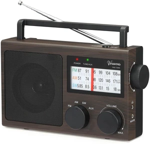 Portable AM FM Shortwave Radio AC & Battery Powered Strong signal reception, enhanced bass, telescopic antenna, AUX audio input, dual-use for home & outdoor Portable AM FM Shortwave Radio AC & Battery Powered Strong signal reception, enhanced bass, telescopic antenna, AUX audio input, dual-use for home & outdoor