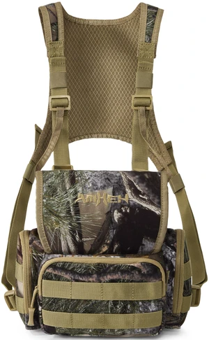 Binocular Harness Chest Pack for Hunting with Rangefinder Pocket Fits Most 8x42 - 12x50, Silent Magnetic Flap, 1000D Anti Glare Brushed Camo, Drop Proof Bino Tether, Shockproof Interlayer Binocular Harness Chest Pack for Hunting with Rangefinder Pocket Fits Most 8x42 - 12x50, Silent Magnetic Flap, 1000D Anti Glare Brushed Camo, Drop Proof Bino Tether, Shockproof Interlayer