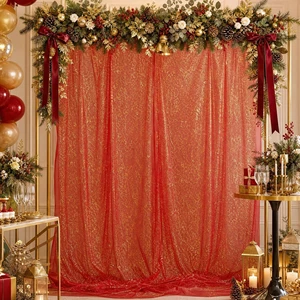 Red Tulle Backdrop Curtains with Gold Foil 15x8ft Sheer Curtain 3 Panels Gold Foil Finish Red Backdrop Curtain Shimmer Backdrop Cloth, Glitter Backdrop Drapes for Red Themed Party Red Tulle Backdrop Curtains with Gold Foil 15x8ft Sheer Curtain 3 Panels Gold Foil Finish Red Backdrop Curtain Shimmer Backdrop Cloth, Glitter Backdrop Drapes for Red Themed Party