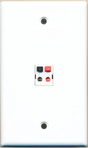 1 Port Speaker Wall Plate - White 1 Port Speaker Wall Plate - White