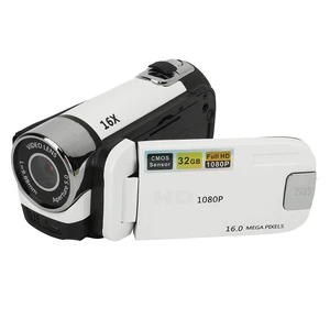 16MP Digital Camera, 2.4 1080P 16X Zoom Rotatable Screen Camcorder with Fill Light, Video Vlogging USB Camera for Travel, Wedding, Campus Records, etc. (White) 16MP Digital Camera, 2.4 1080P 16X Zoom Rotatable Screen Camcorder with Fill Light, Video Vlogging USB Camera for Travel, Wedding, Campus Records, etc. (White)