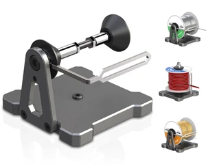 Reel Stand, Dispenser for Solder Wire Spool, Electric Magnet Wire Roll and other String Cord Chain Rolls, Aluminum Desktop and Wall Mount Holder Bracket for PCB Soldering Craft Work Reel Stand, Dispenser for Solder Wire Spool, Electric Magnet Wire Roll and other String Cord Chain Rolls, Aluminum Desktop and Wall Mount Holder Bracket for PCB Soldering Craft Work