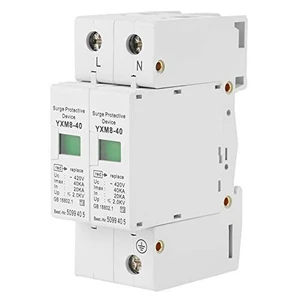 Photovoltaic House Surge Protector 220V 2P 40KA Low Voltage Arrester Device Protective Device Lightning Protection