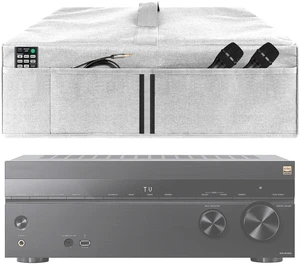 Stereo Receiver Dust Cover, Compatible with Sony STR-AN1000, Denon AVR-S970H, Onkyo TX-SR393, Light Gray Polyester, Dust, Spill, Scratch Resistant-Light Gray Stereo Receiver Dust Cover, Compatible with Sony STR-AN1000, Denon AVR-S970H, Onkyo TX-SR393, Light Gray Polyester, Dust, Spill, Scratch Resistant-Light Gray