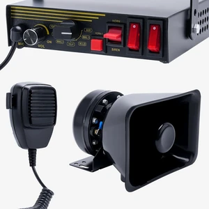 200W 12V 9 Tone Emergency Siren System, Rectangle Speaker Horn, Handheld Microphone, for Emergency Vehicles, Construction Vehicles, Pickup trucks 200W 12V 9 Tone Emergency Siren System, Rectangle Speaker Horn, Handheld Microphone, for Emergency Vehicles, Construction Vehicles, Pickup trucks